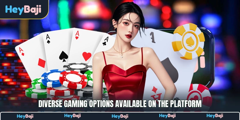 Diverse gaming options available on the platform